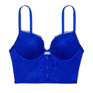 Victoria Secret Bombshell Strappy Fishnet Lace Push-Up Corset 32B NWT